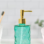 Lea Green Textured Glass Dispenser With Nozzle Nestasia
