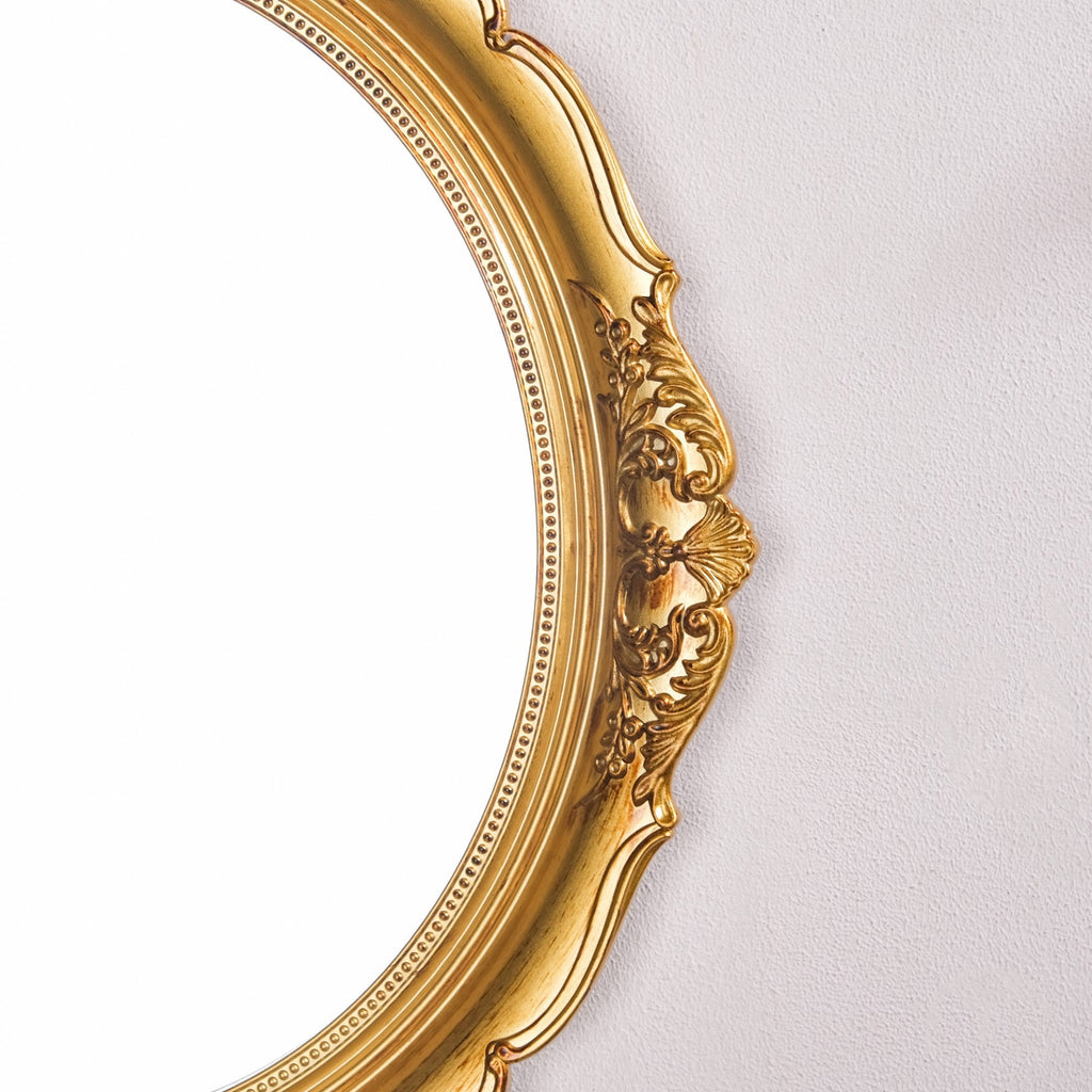 Vintage Oval Wall Mirror Gold Nestasia