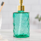 Lea Green Textured Glass Dispenser With Nozzle Nestasia