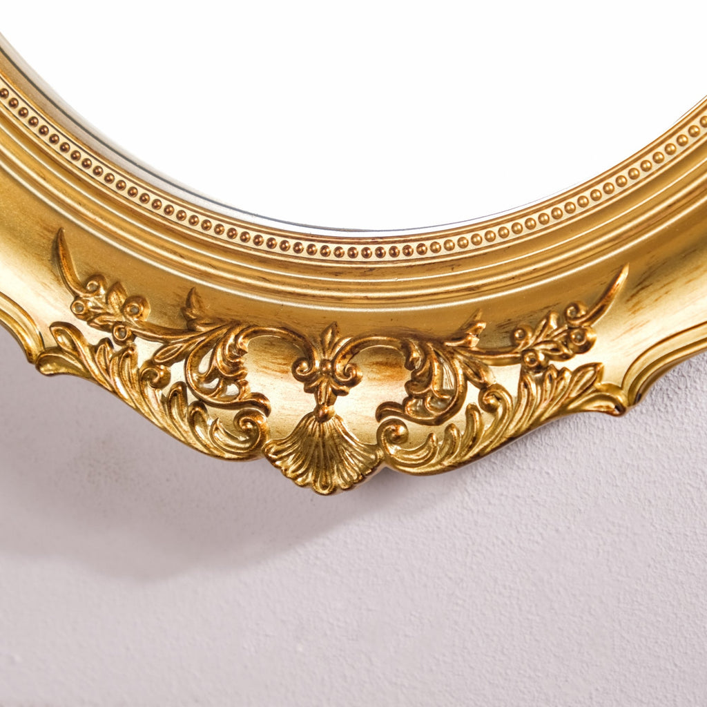 Vintage Oval Wall Mirror Gold Nestasia