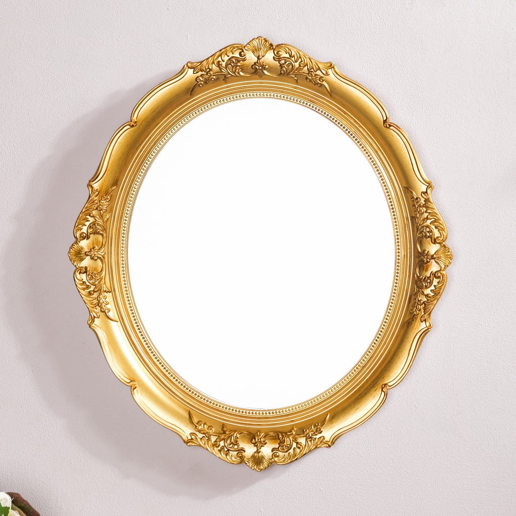 Vintage Oval Wall Mirror Gold Nestasia