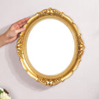 Vintage Oval Wall Mirror Gold Nestasia