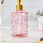 Regal Pink Textured Glass Dispenser With Nozzle Nestasia
