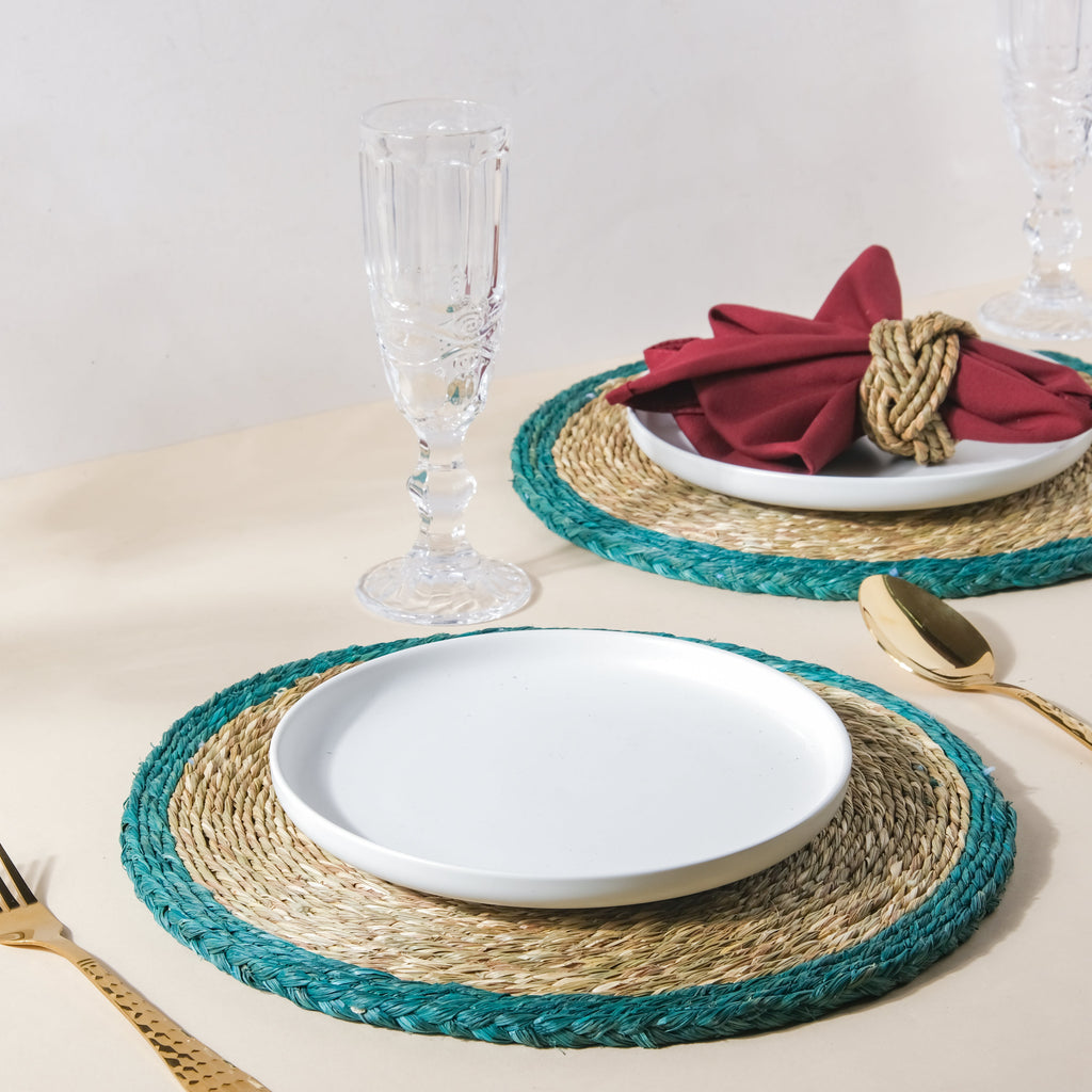 Round Sabai Trivet Turquoise Nestasia