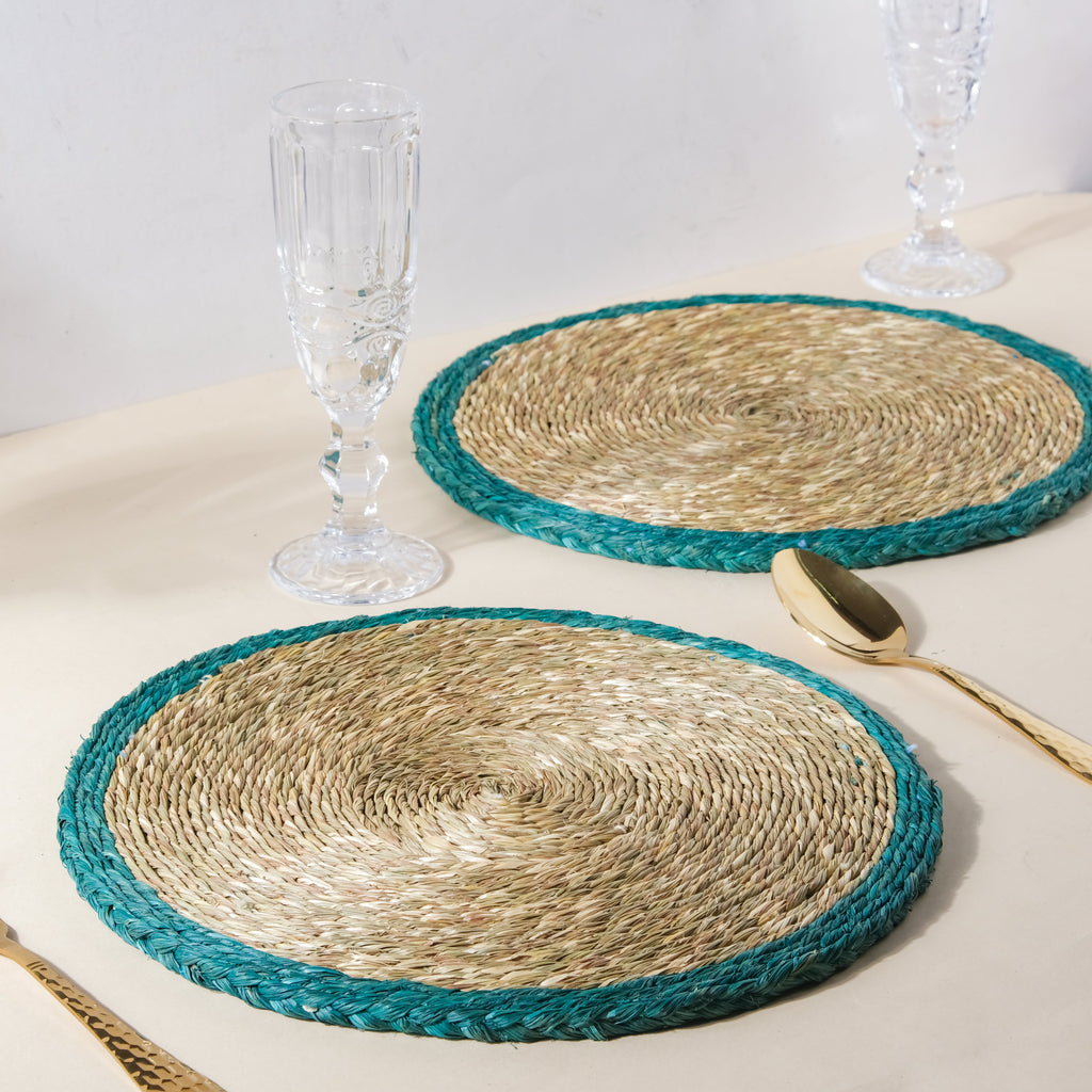 Round Sabai Trivet Turquoise Nestasia