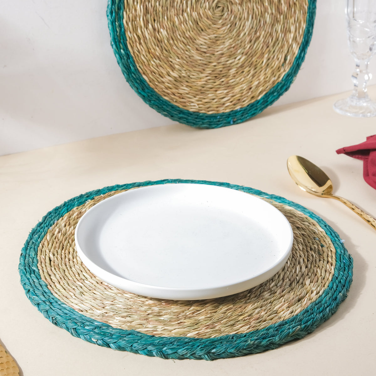 Round Sabai Trivet Turquoise Nestasia
