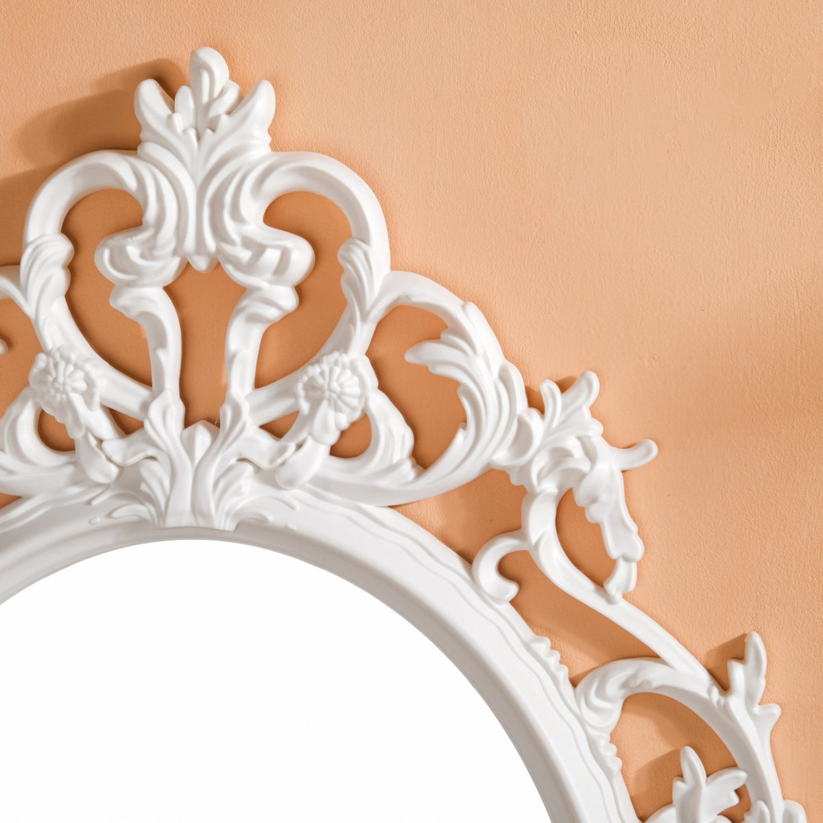 Hanging Wall Mirror White Large Nestasia