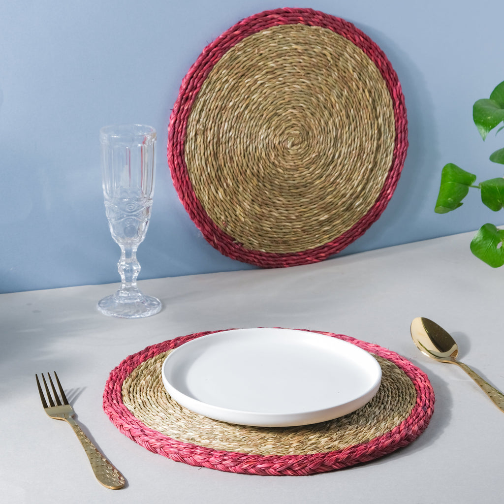 Round Sabai Trivet Red Nestasia