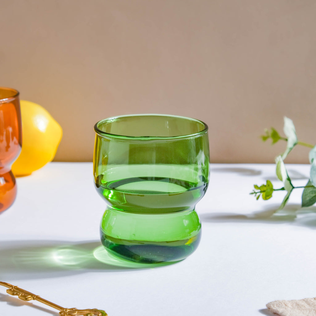 Transparent Borosilicate Glass Tumbler Green Nestasia