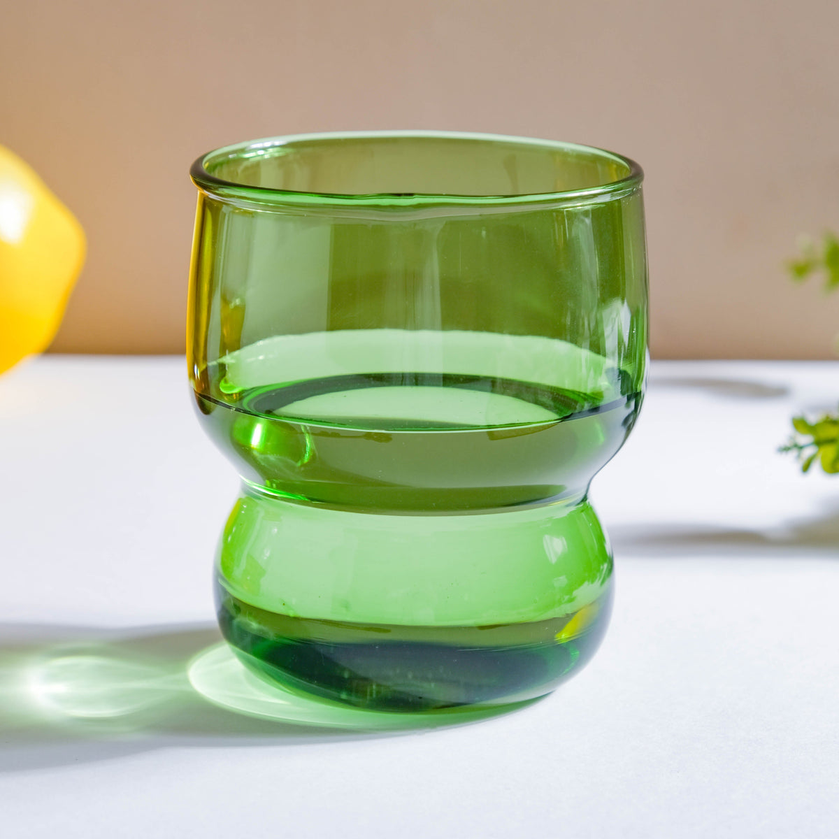 Transparent Borosilicate Glass Tumbler Green Nestasia