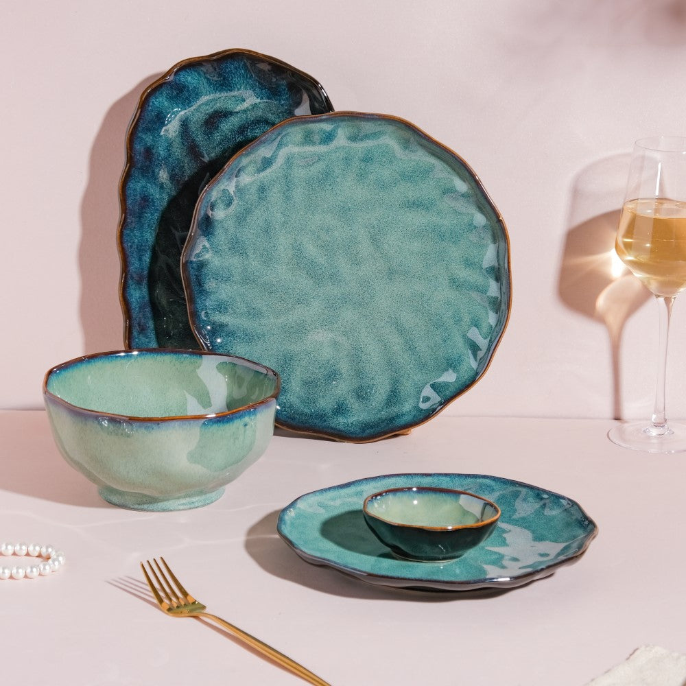 Emerald 21 Piece Dinner Set For 6 Nestasia
