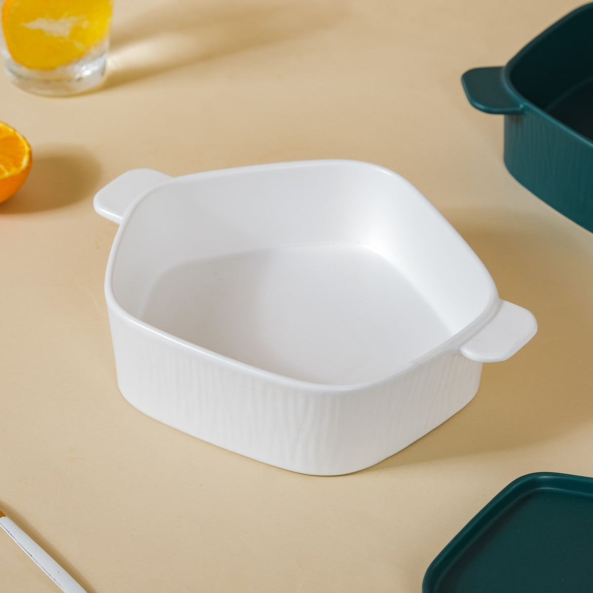 Pentagon Green & White 15 Piece Snack Set For 3