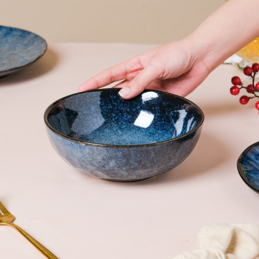 Sapphire Luxe Serving Bowl Blue 7 Inch 800 ml Nestasia