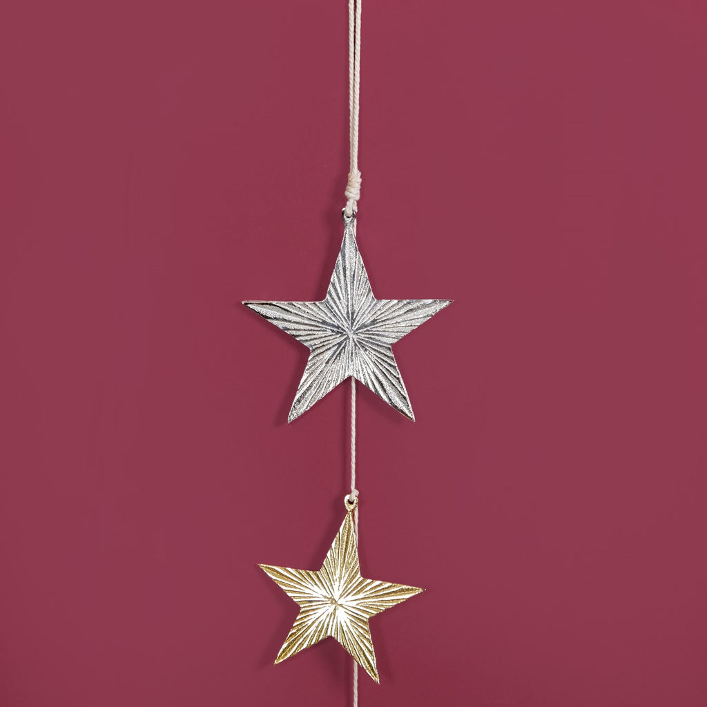 Glam Festive Christmas Star Garland Nestasia