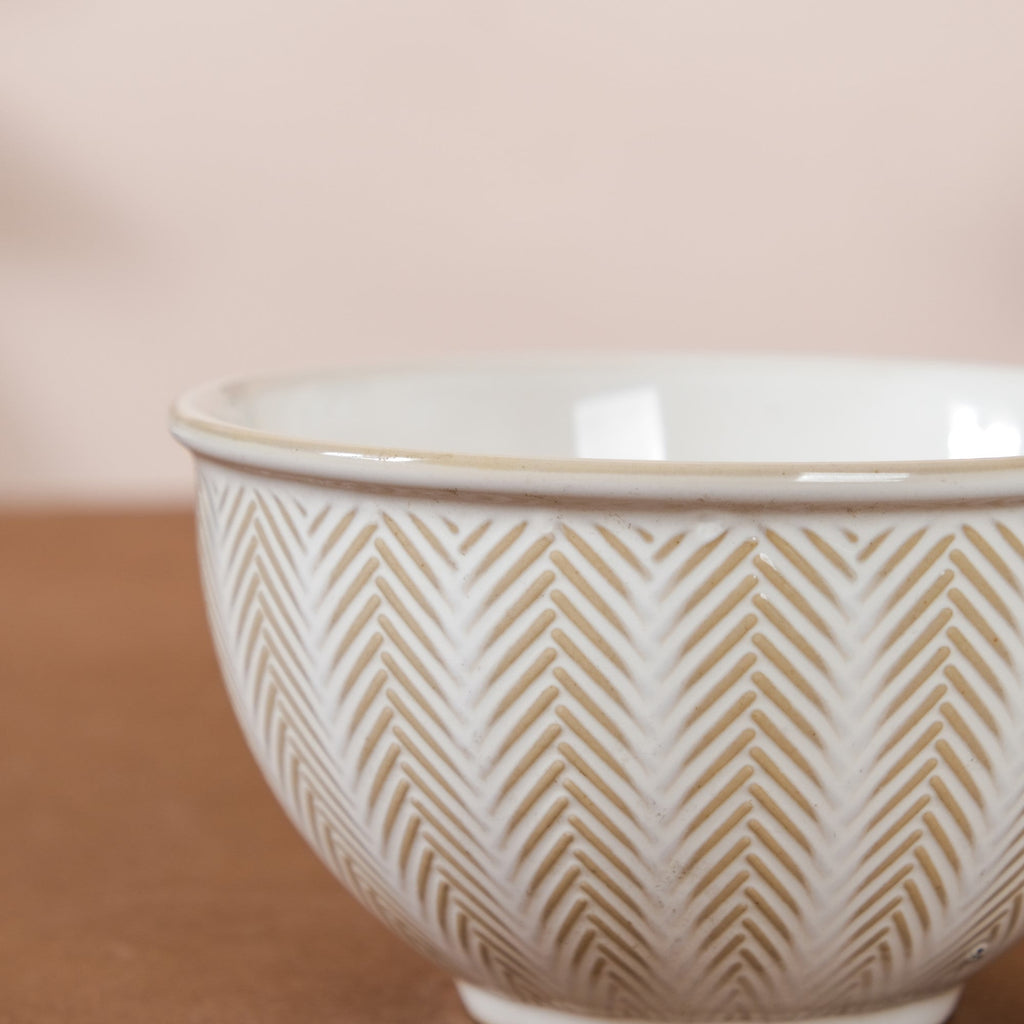 Chevron Ceramic Bowl 300 ml Nestasia
