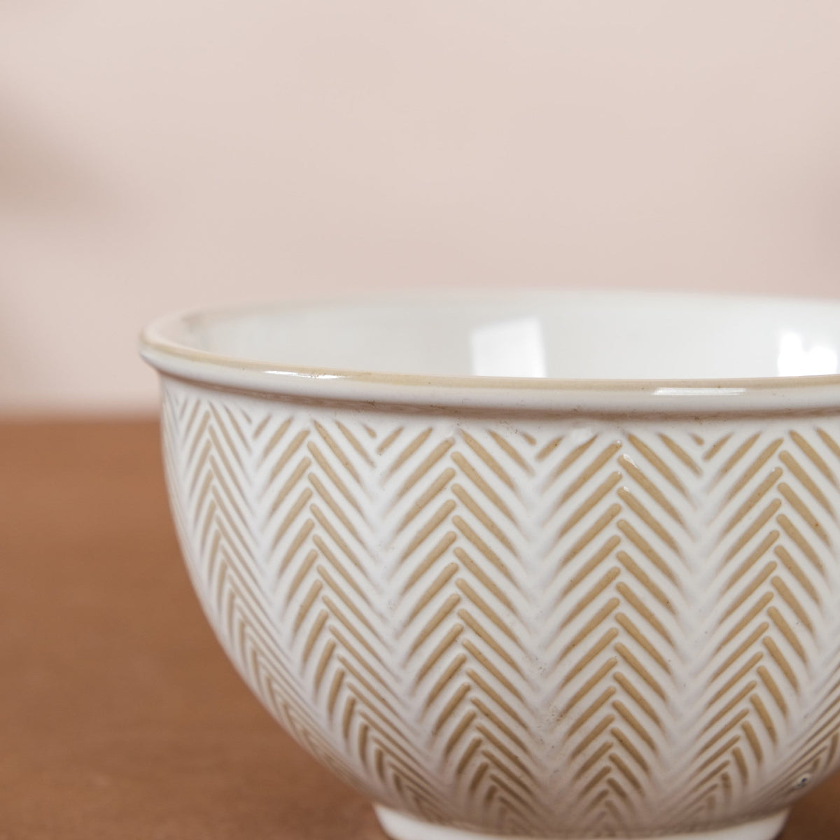 Chevron Ceramic Bowl 300 ml Nestasia
