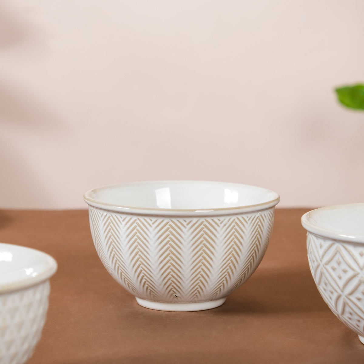 Chevron Ceramic Bowl 300 ml Nestasia
