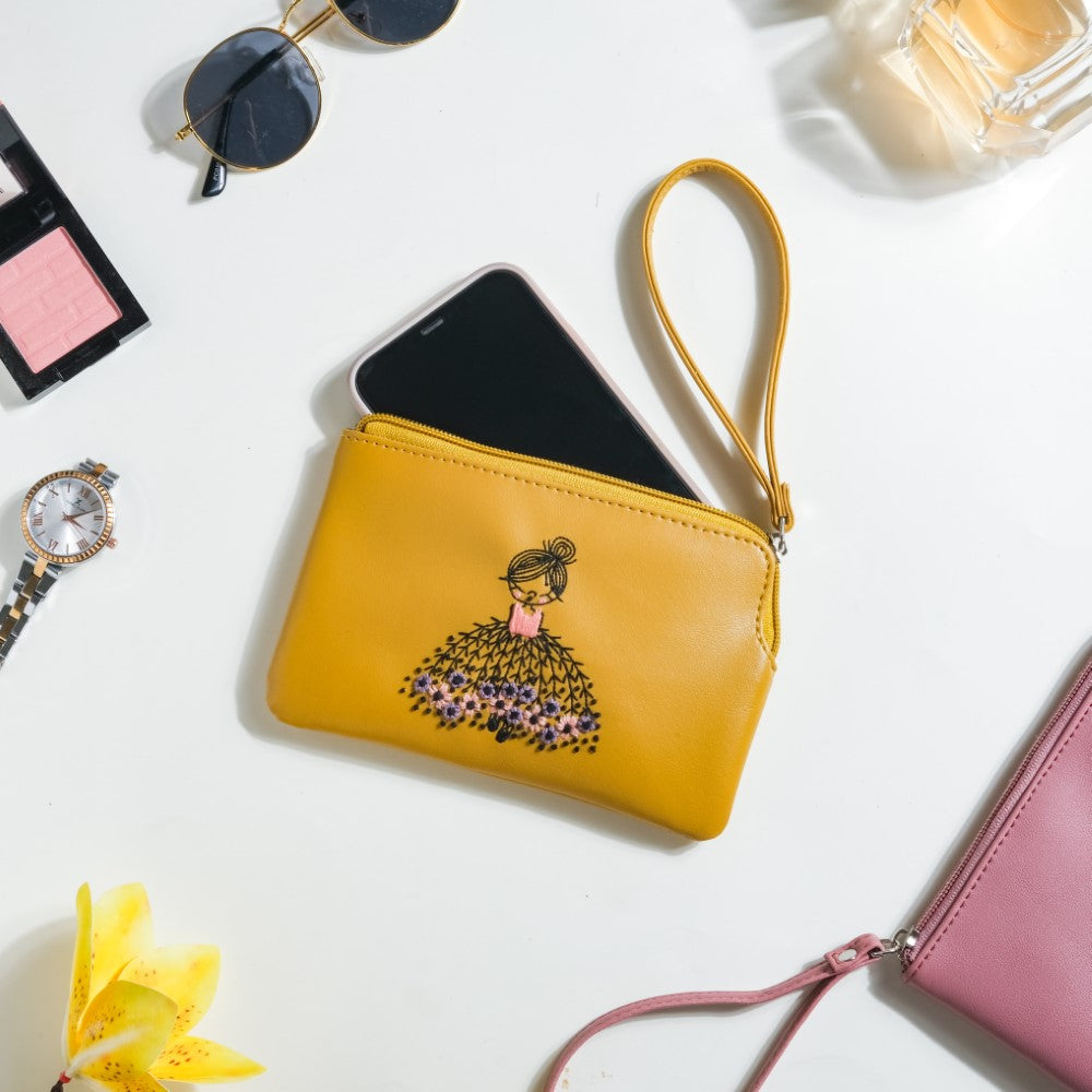 Blushing Ballerina Coin Purse Yellow Nestasia