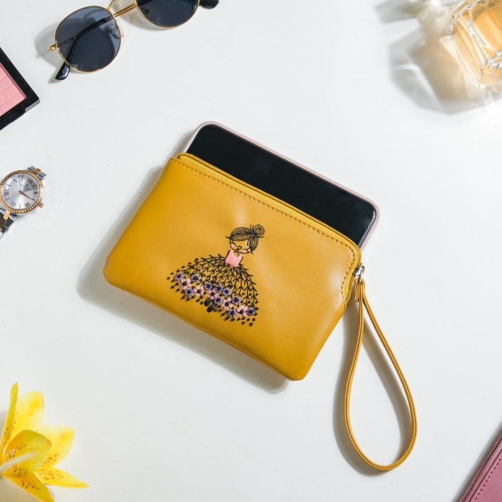 Blushing Ballerina Coin Purse Yellow Nestasia