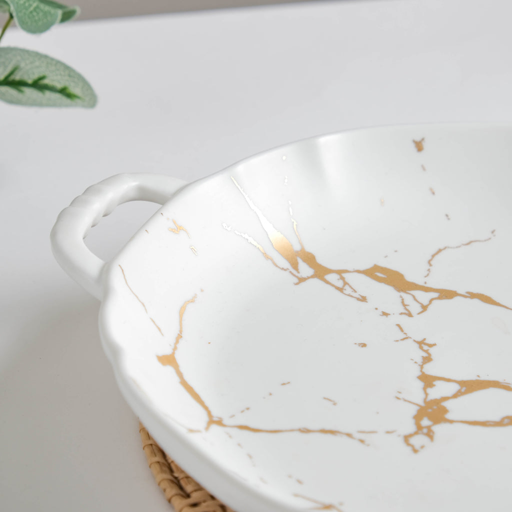 Marble Plate With Handles 8.5 Inch Nestasia