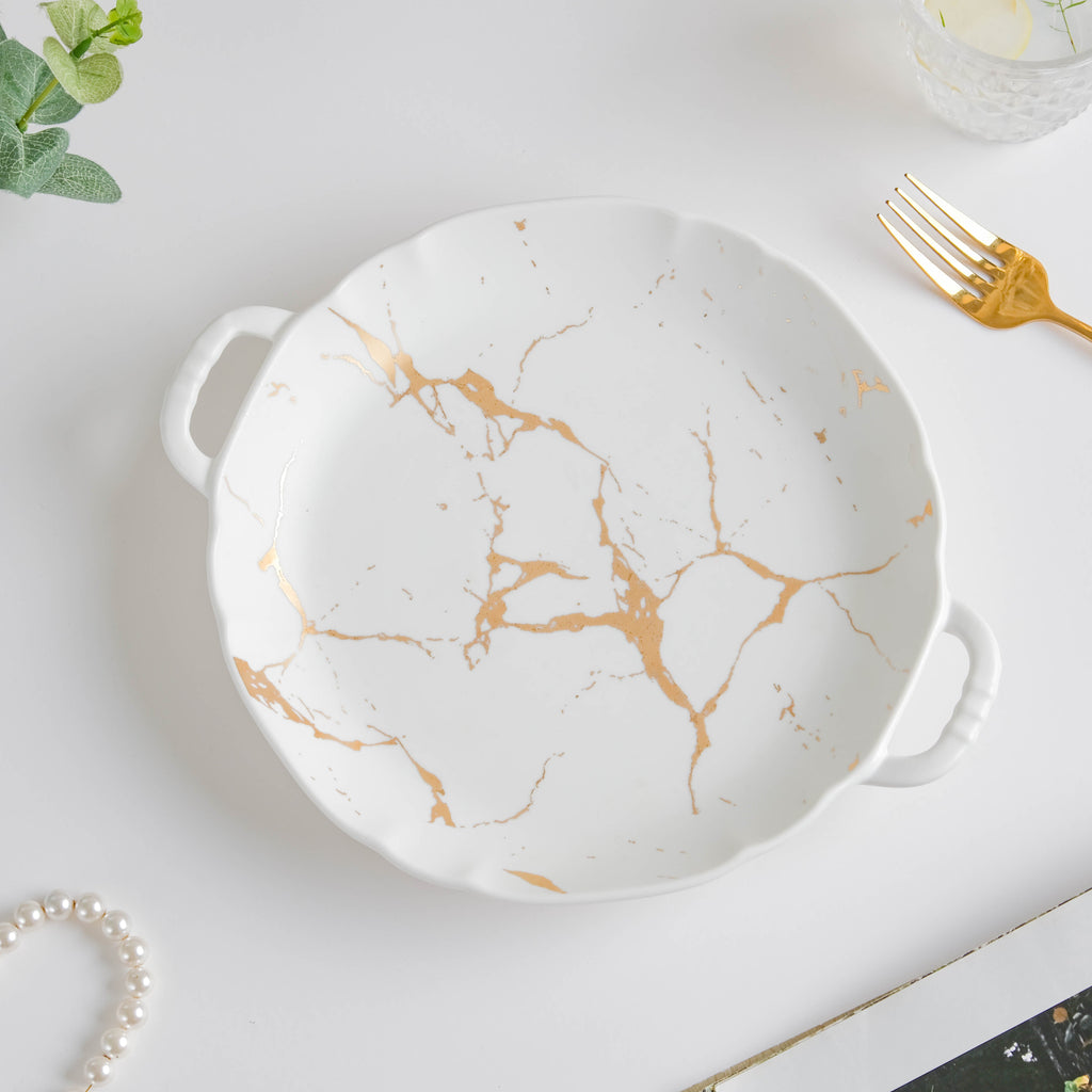 Marble Plate With Handles 8.5 Inch Nestasia