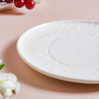 Frore Textured Round Appetiser Plate White Small 7 Inch Nestasia