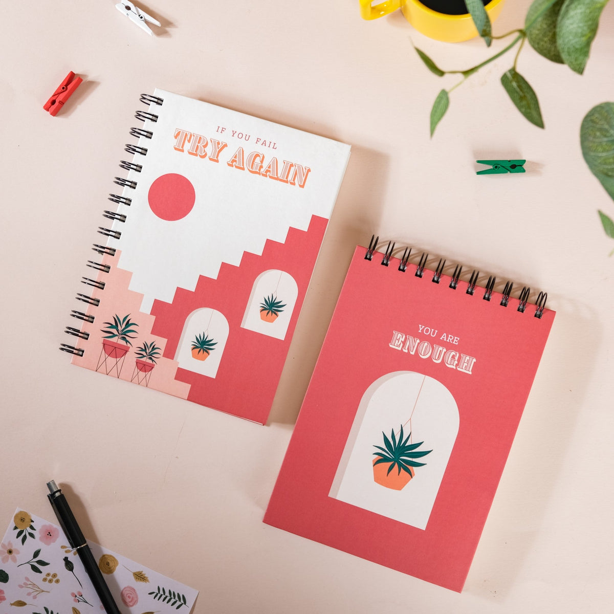 Printed Hardbound Planner And Notepad Set Nestasia
