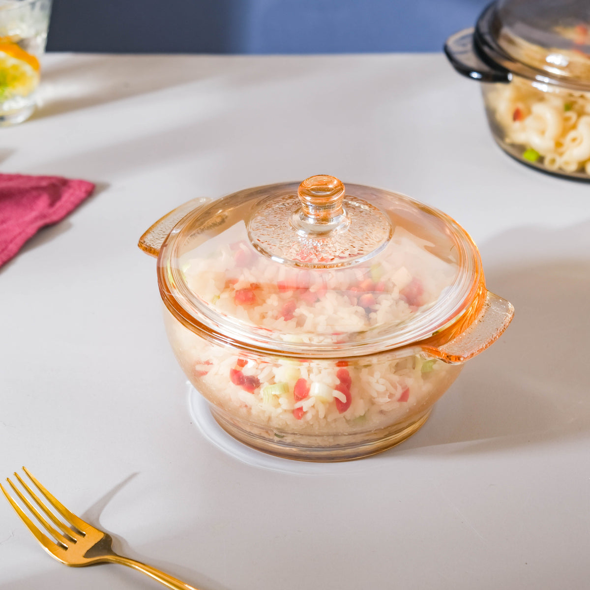 Glass Bowl With Lid Nestasia