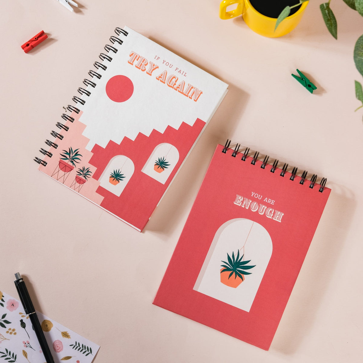 Printed Hardbound Planner And Notepad Set Nestasia