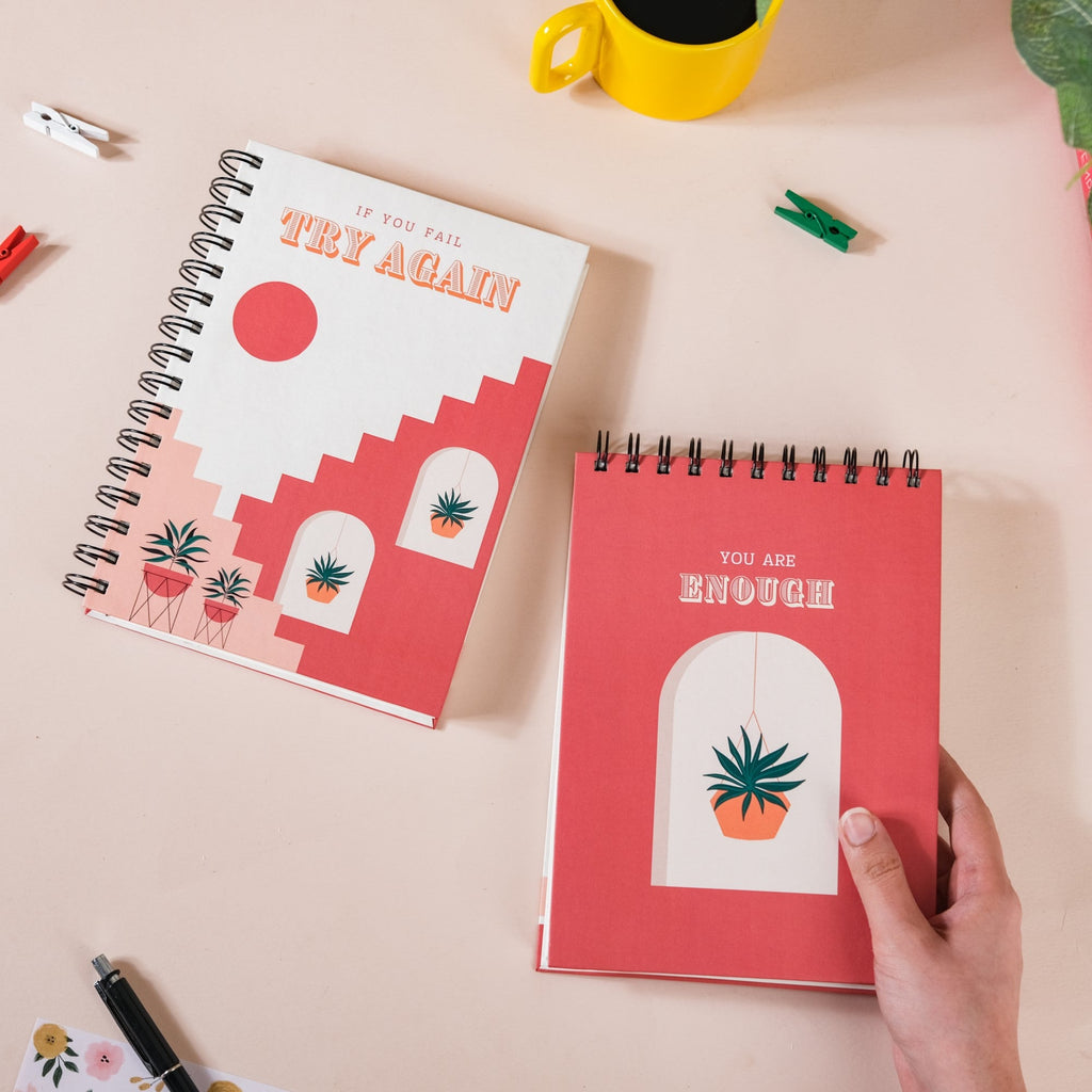Printed Hardbound Planner And Notepad Set Nestasia