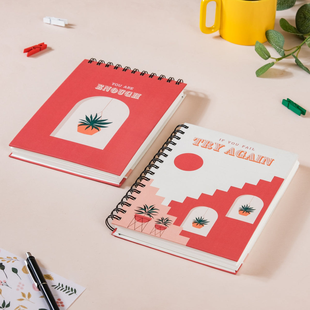 Printed Hardbound Planner And Notepad Set Nestasia