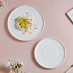 Frore Textured Round Appetiser Plate White Small 7 Inch Nestasia
