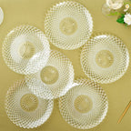 Embossed Glass Plate Set Of 6 Nestasia