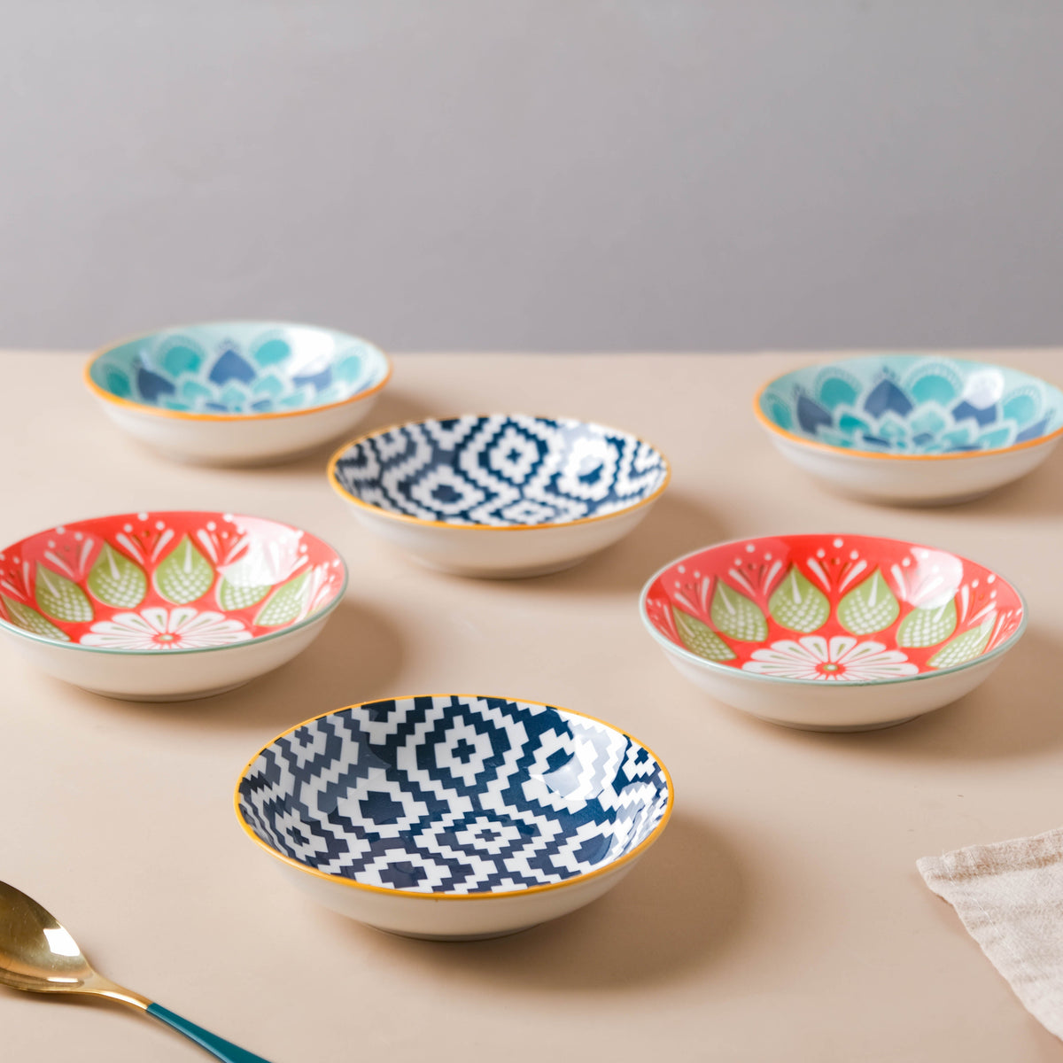 Mandala Snack Dish Set of 2 Nestasia