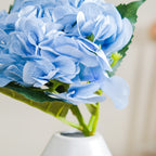 Hydrangea With Leaves Blue Nestasia