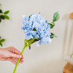 Hydrangea With Leaves Blue Nestasia
