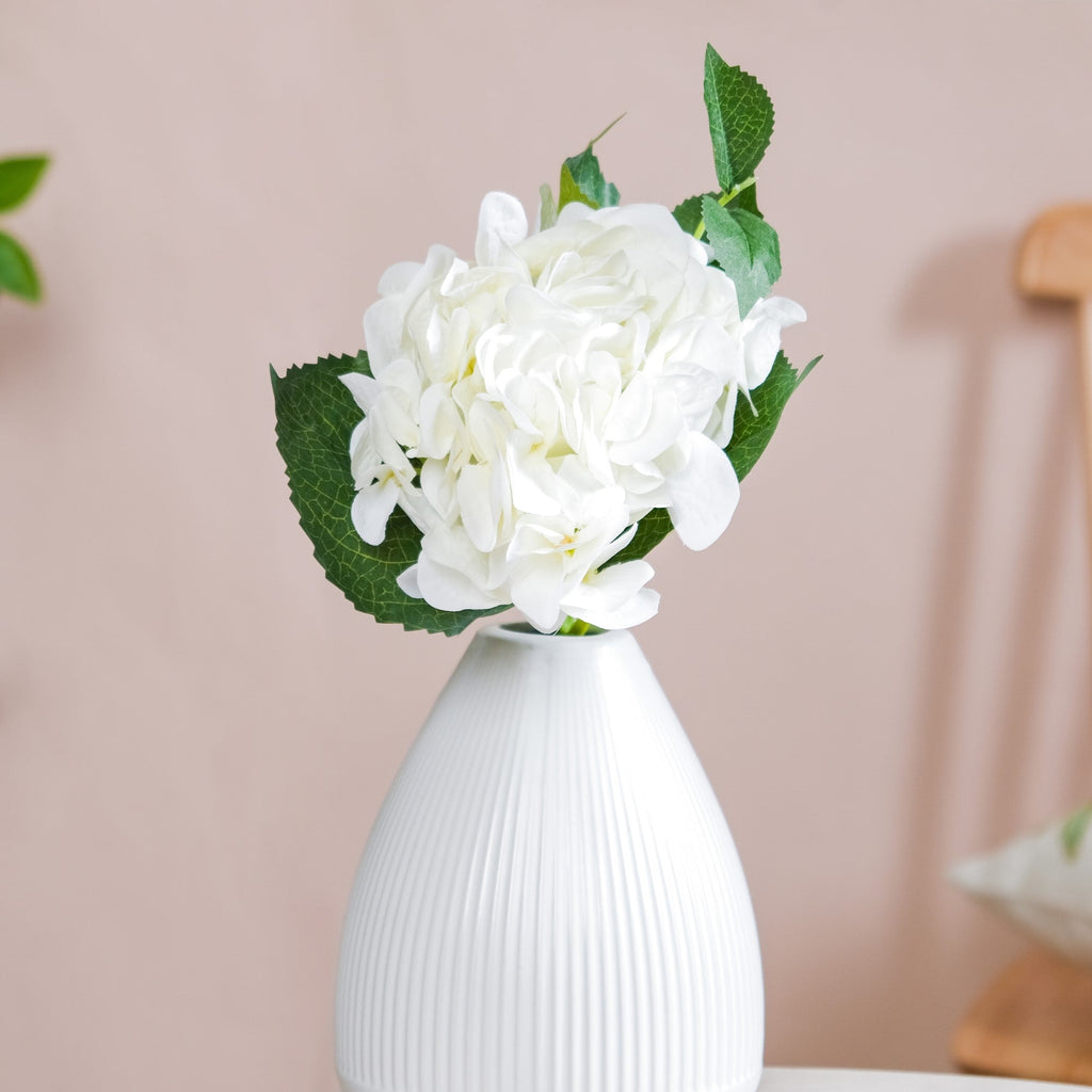 Hydrangea With Leaves White Nestasia