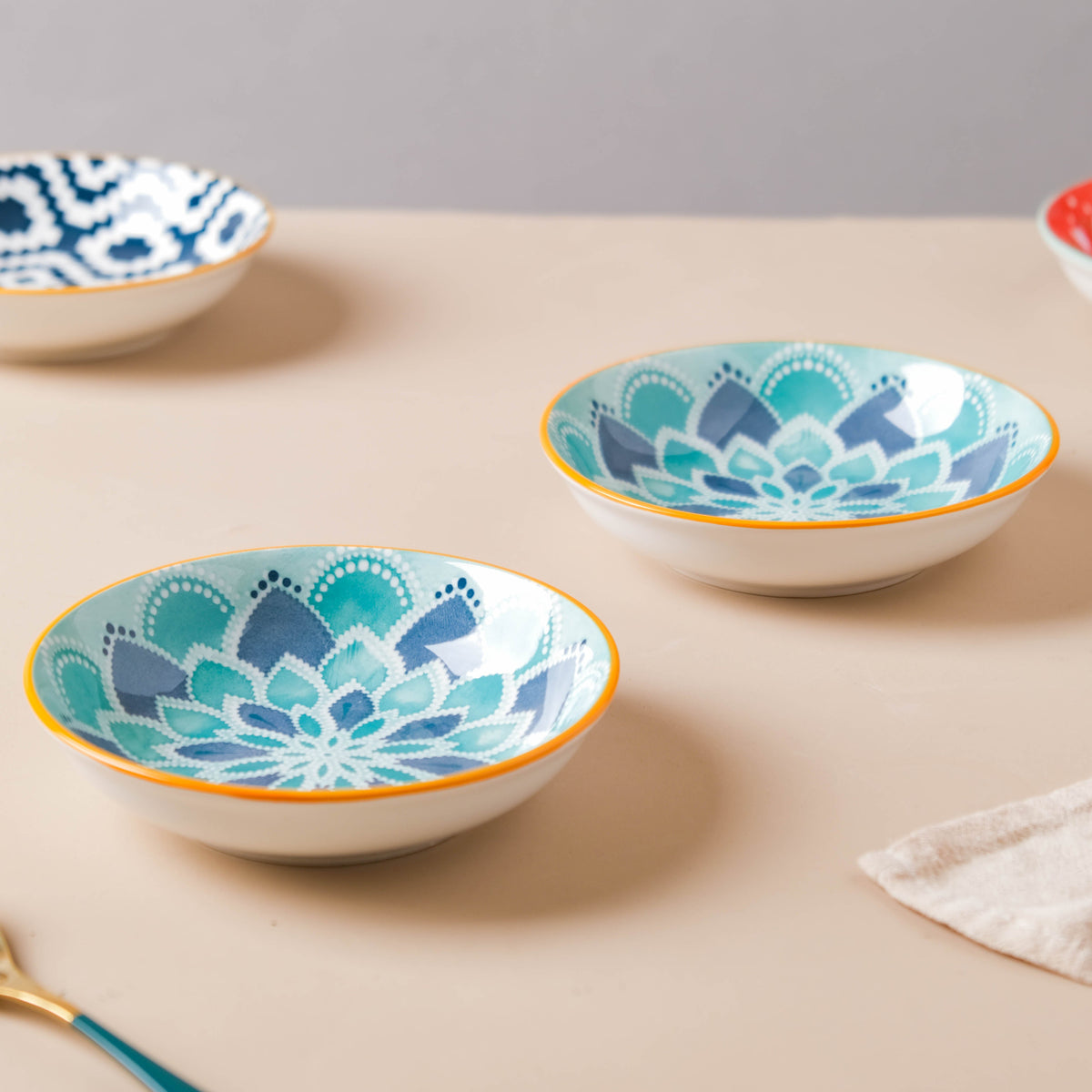 Mandala Snack Dish Set of 2 Nestasia