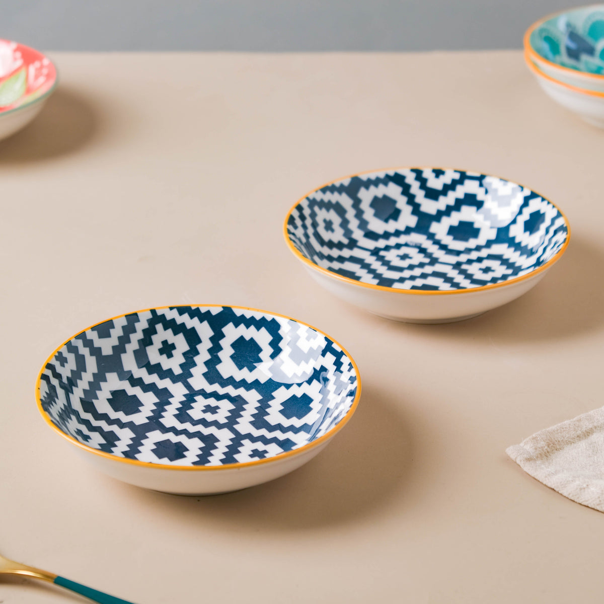 Mandala Snack Dish Set of 2 Nestasia