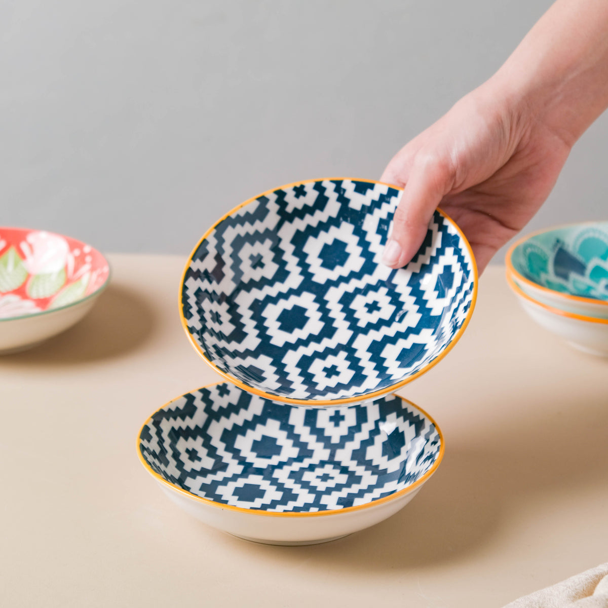 Mandala Snack Dish Set of 2 Nestasia