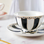 Opal Black Cup and Saucer Set 150 ml Nestasia