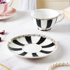 Opal Black Cup and Saucer Set 150 ml Nestasia