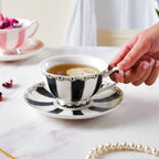 Opal Black Cup and Saucer Set 150 ml Nestasia