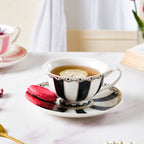 Opal Black Cup and Saucer Set 150 ml Nestasia