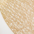 Glimmering Heart Table Mat Gold Set of 6 15 Inch Nestasia