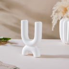 Ultra Mod Matte Ceramic 2 Arm Candle Holder Nestasia