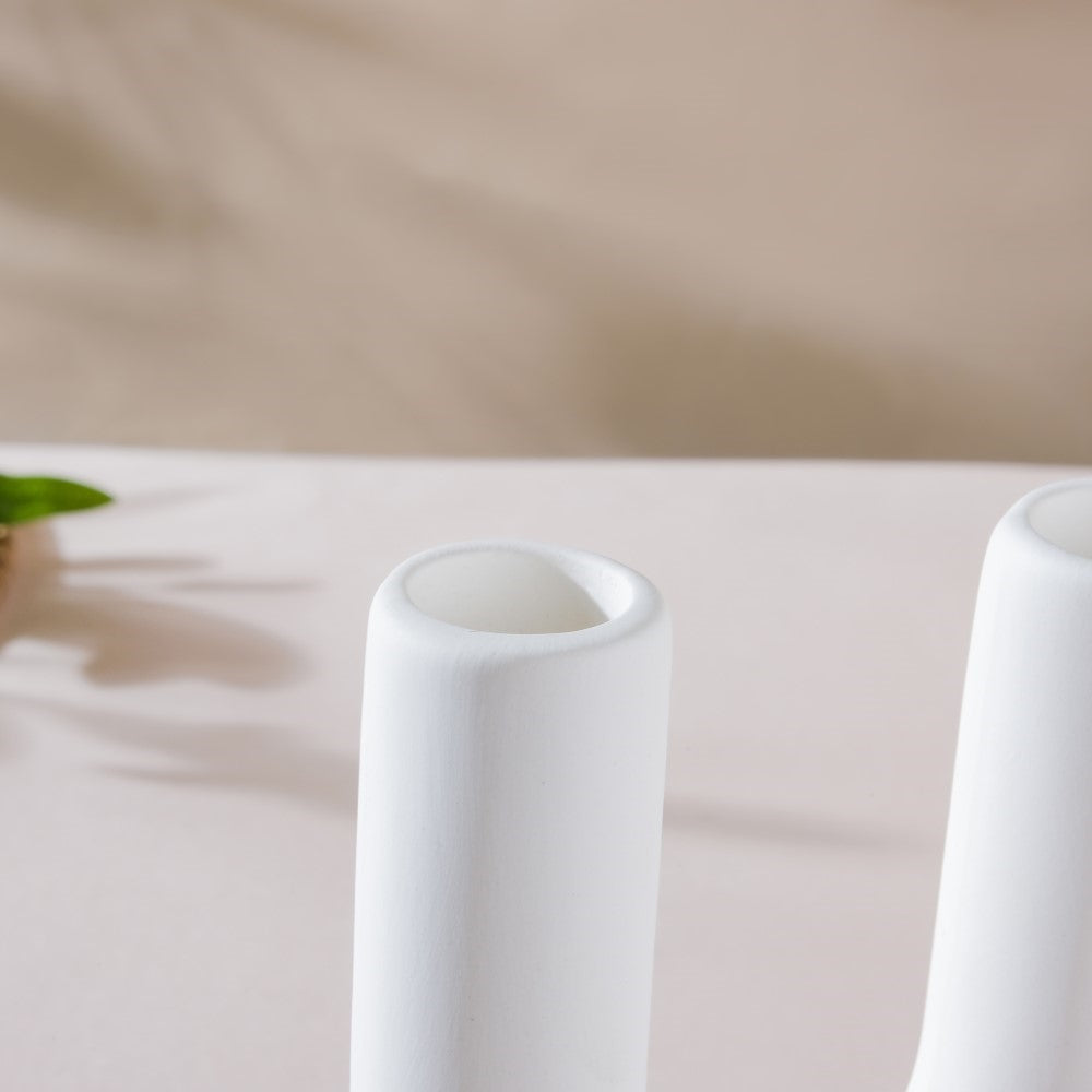 Ultra Mod Matte Ceramic 2 Arm Candle Holder Nestasia