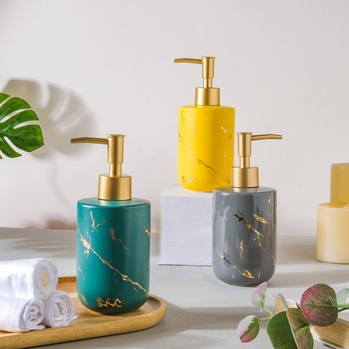 Ceramic Pump Dispenser Bottle Nestasia