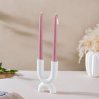 Ultra Mod Matte Ceramic 2 Arm Candle Holder Nestasia