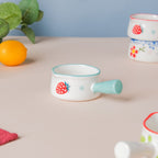 Strawberry Ceramic Creamer With Handle Blue Small Nestasia